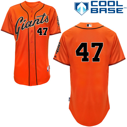 Jarrett Parker #47 Youth Baseball Jersey-San Francisco Giants Authentic Orange MLB Jersey